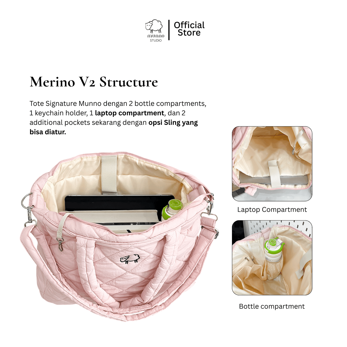 Merino Tote V2 with Sling